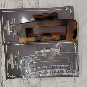 Two 4 inch strong hair clips